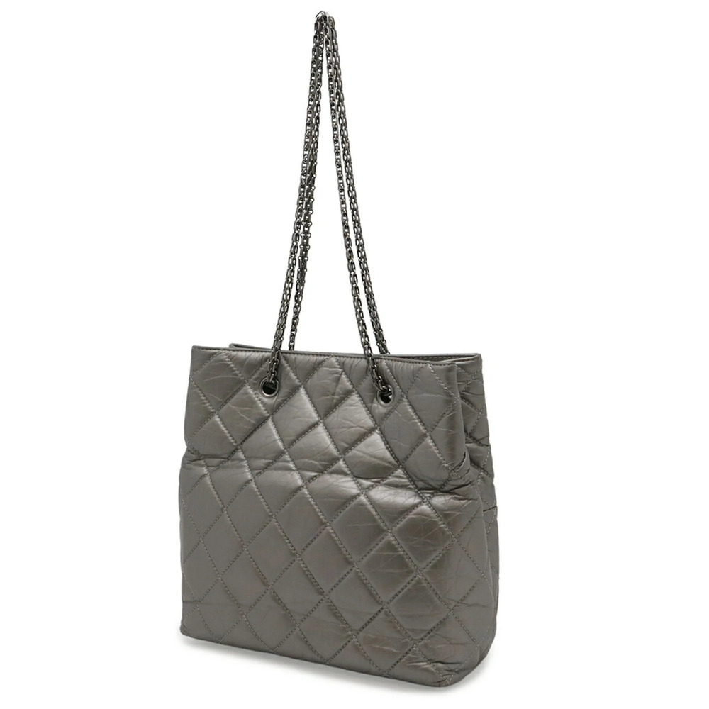 CHANEL Silver Leather Shoulder Bag - Picture 3 of 10